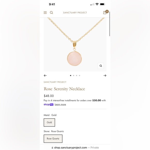 Sanctuary - Rose Serenity Necklace - Picture 2 of 8